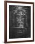 Part of the First Photograph of the Shroud Showing the Face-null-Framed Photographic Print