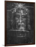 Part of the First Photograph of the Shroud Showing the Face-null-Framed Photographic Print