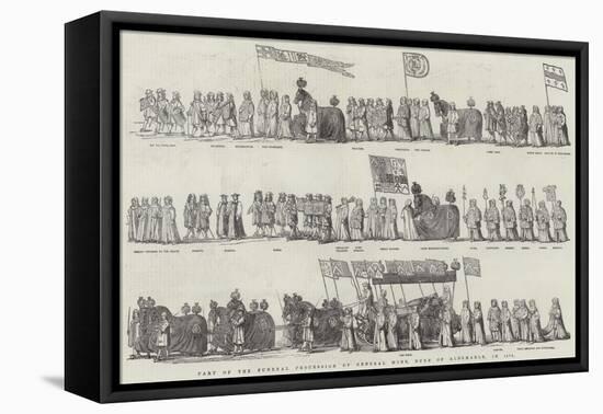 Part of the Funeral Procession of General Monk, Duke of Albemarle, in 1670-null-Framed Stretched Canvas