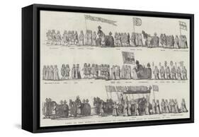 Part of the Funeral Procession of General Monk, Duke of Albemarle, in 1670-null-Framed Stretched Canvas