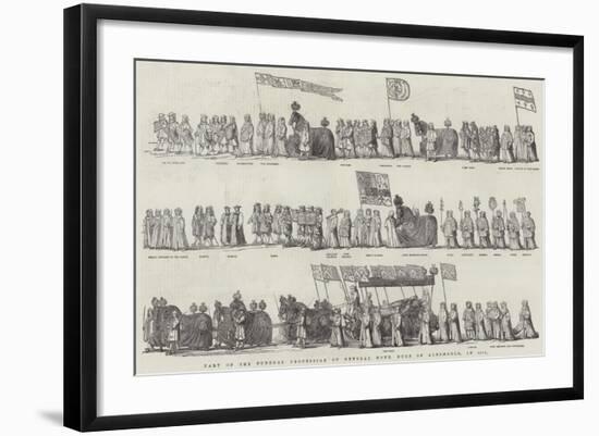 Part of the Funeral Procession of General Monk, Duke of Albemarle, in 1670-null-Framed Giclee Print