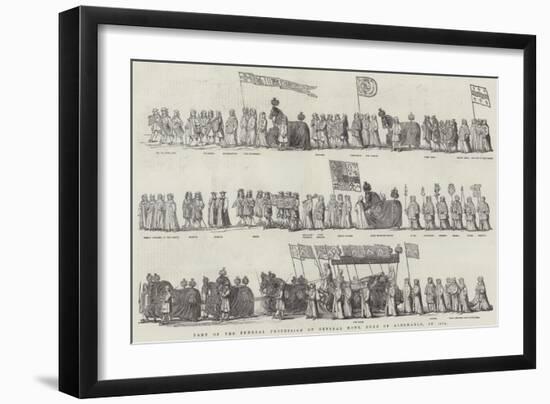 Part of the Funeral Procession of General Monk, Duke of Albemarle, in 1670-null-Framed Giclee Print