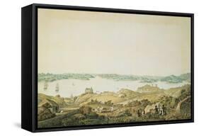 Part of the Harbour of Port Jackson and the Country Between Sydney and the Blue Mountains, New…-Major James Taylor-Framed Stretched Canvas