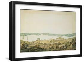 Part of the Harbour of Port Jackson and the Country Between Sydney and the Blue Mountains, New…-Major James Taylor-Framed Premium Giclee Print