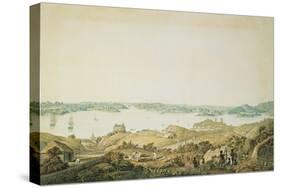 Part of the Harbour of Port Jackson and the Country Between Sydney and the Blue Mountains, New…-Major James Taylor-Stretched Canvas