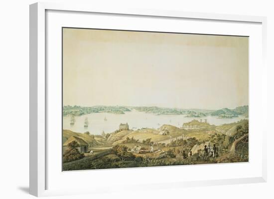 Part of the Harbour of Port Jackson and the Country Between Sydney and the Blue Mountains, New…-Major James Taylor-Framed Giclee Print