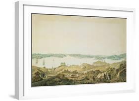 Part of the Harbour of Port Jackson and the Country Between Sydney and the Blue Mountains, New…-Major James Taylor-Framed Giclee Print