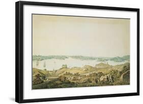 Part of the Harbour of Port Jackson and the Country Between Sydney and the Blue Mountains, New…-Major James Taylor-Framed Giclee Print