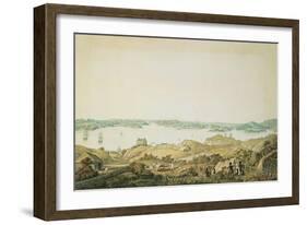 Part of the Harbour of Port Jackson and the Country Between Sydney and the Blue Mountains, New…-Major James Taylor-Framed Giclee Print