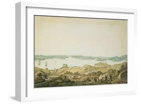 Part of the Harbour of Port Jackson and the Country Between Sydney and the Blue Mountains, New…-Major James Taylor-Framed Giclee Print