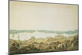 Part of the Harbour of Port Jackson and the Country Between Sydney and the Blue Mountains, New…-Major James Taylor-Mounted Giclee Print