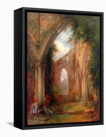 Part of the Ruins of Tintern Abbey-Thomas Creswick-Framed Stretched Canvas