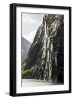 Part of the Seven Sisters waterfall, Geiranger Fjord, More og Romsdal-Tony Waltham-Framed Photographic Print