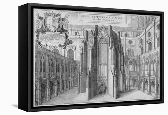 Part of the Side of the Old St Paul's Cathedral, City of London, 1656-Wenceslaus Hollar-Framed Stretched Canvas