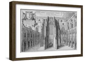 Part of the Side of the Old St Paul's Cathedral, City of London, 1656-Wenceslaus Hollar-Framed Giclee Print