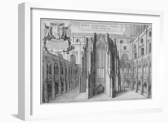 Part of the Side of the Old St Paul's Cathedral, City of London, 1656-Wenceslaus Hollar-Framed Giclee Print