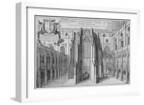 Part of the Side of the Old St Paul's Cathedral, City of London, 1656-Wenceslaus Hollar-Framed Giclee Print