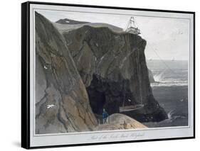 'Part of the South Stack, Holyhead', Anglesey, Wales, 1829-William Daniell-Framed Stretched Canvas
