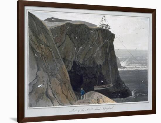 'Part of the South Stack, Holyhead', Anglesey, Wales, 1829-William Daniell-Framed Giclee Print