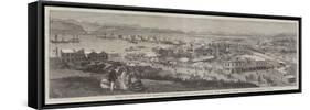 Part of the Town and Harbour of Dunedin, the Capital of Otago, New Zealand-Richard Principal Leitch-Framed Stretched Canvas