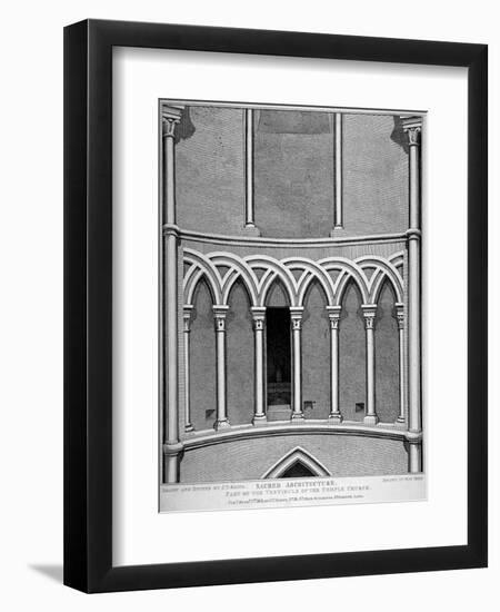 Part of the Vestibule of the Temple Church, City of London, 1812-John Thomas Smith-Framed Giclee Print