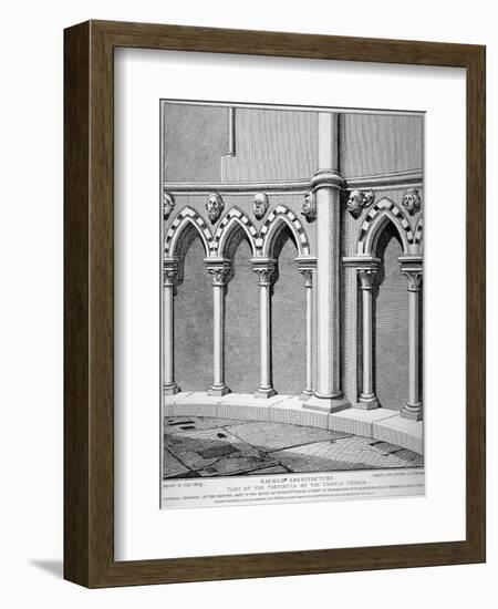 Part of the Vestibule of the Temple Church, City of London, 1812-John Thomas Smith-Framed Giclee Print