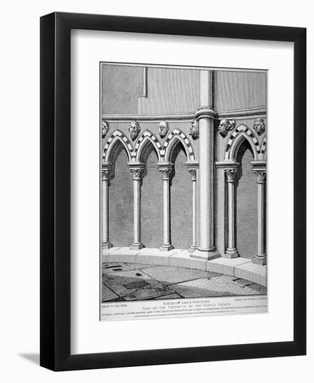 Part of the Vestibule of the Temple Church, City of London, 1812-John Thomas Smith-Framed Giclee Print