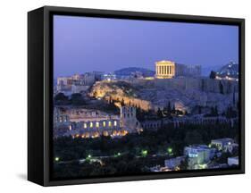 Parthenon, Acropolis, Athens, Greece-Walter Bibikow-Framed Stretched Canvas