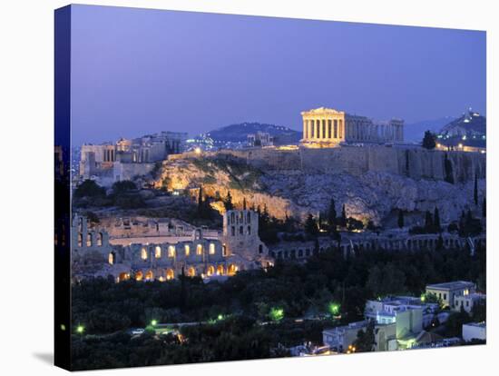 Parthenon, Acropolis, Athens, Greece-Walter Bibikow-Stretched Canvas