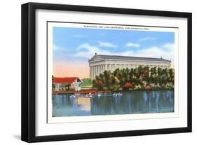 Parthenon and Lake, Nashville, Tennessee-null-Framed Art Print