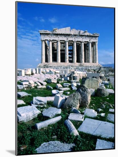 Parthenon at Acropolis (Sacred Rock), Athens, Greece-Izzet Keribar-Mounted Photographic Print