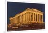 Parthenon at Night, Acropolis-null-Framed Art Print