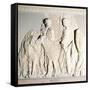 Parthenon Frieze, Elgin Marbles, Sacrifice Procession with Ram, c5th century BC-Phidias-Framed Stretched Canvas