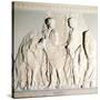 Parthenon Frieze, Elgin Marbles, Sacrifice Procession with Ram, c5th century BC-Phidias-Stretched Canvas