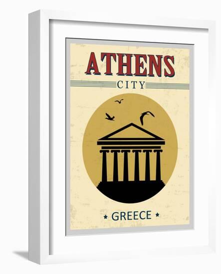 Parthenon From Athens Poster-radubalint-Framed Art Print