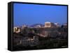 Parthenon from Filopapou at Dusk, Athens, Greece-Walter Bibikow-Framed Stretched Canvas