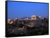 Parthenon from Filopapou at Dusk, Athens, Greece-Walter Bibikow-Framed Stretched Canvas