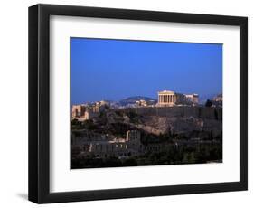 Parthenon from Filopapou at Dusk, Athens, Greece-Walter Bibikow-Framed Photographic Print