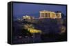 Parthenon Illuminated at Dusk-Paul Souders-Framed Stretched Canvas