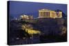 Parthenon Illuminated at Dusk-Paul Souders-Stretched Canvas