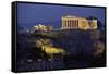 Parthenon Illuminated at Dusk-Paul Souders-Framed Stretched Canvas