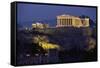 Parthenon Illuminated at Dusk-Paul Souders-Framed Stretched Canvas