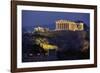 Parthenon Illuminated at Dusk-Paul Souders-Framed Photographic Print