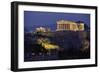 Parthenon Illuminated at Dusk-Paul Souders-Framed Photographic Print