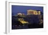 Parthenon Illuminated at Dusk-Paul Souders-Framed Photographic Print