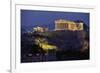 Parthenon Illuminated at Dusk-Paul Souders-Framed Photographic Print