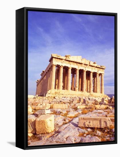 Parthenon on Acropolis, Athens, Greece-Bill Bachmann-Framed Stretched Canvas