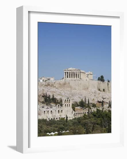 Parthenon Temple and Acropolis, UNESCO World Heritage Site, Athens, Greece, Europe-Angelo Cavalli-Framed Photographic Print