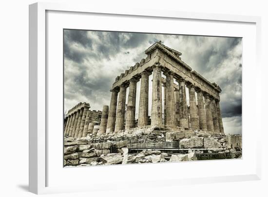 Parthenon Temple on Acropolis-null-Framed Art Print