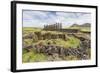 Partial Moai Heads in a Circle at the 15 Moai Restored Ceremonial Site of Ahu Tongariki-Michael Nolan-Framed Photographic Print